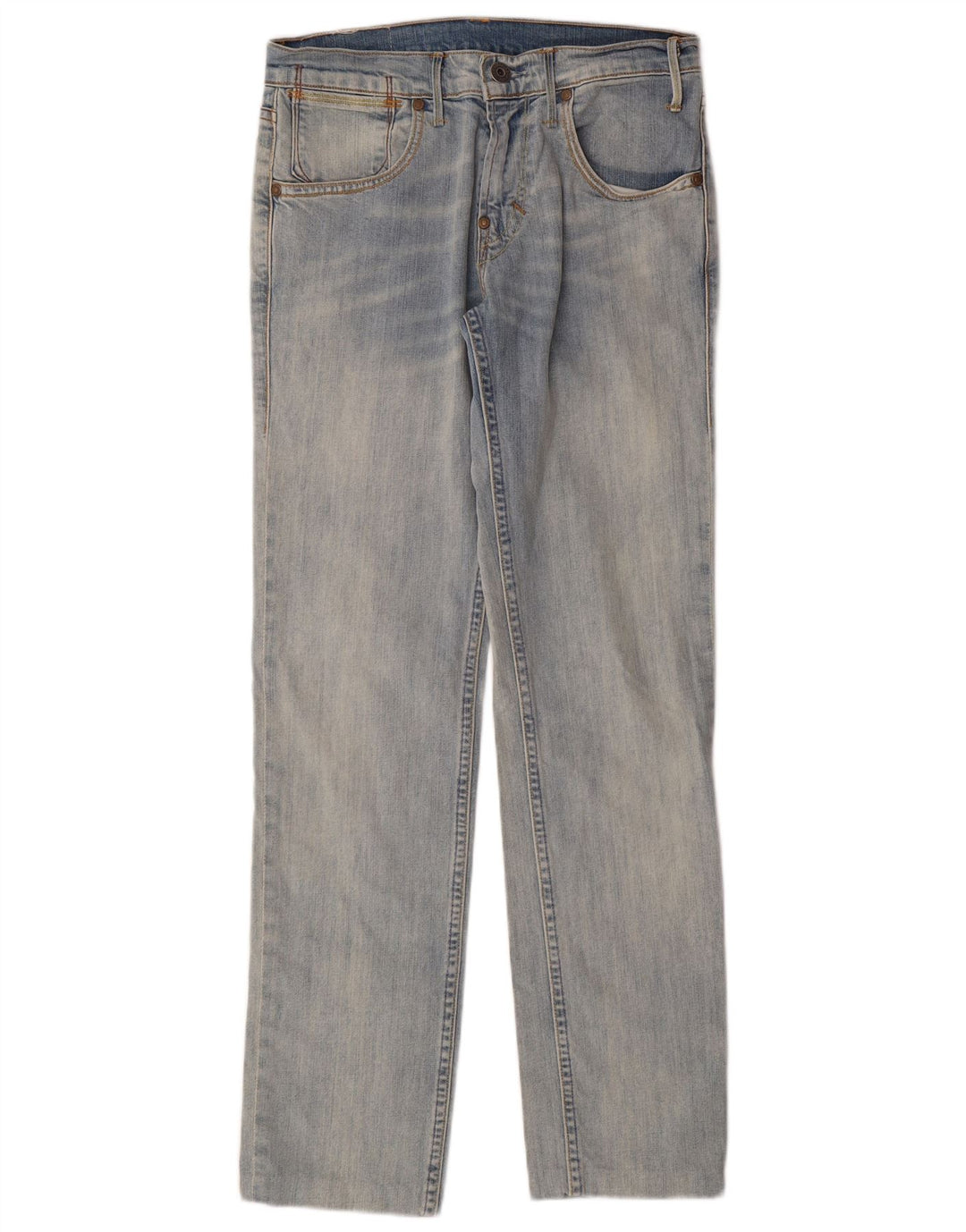 LEVI'S Womens Straight Jeans W29 L30 Blue Cotton