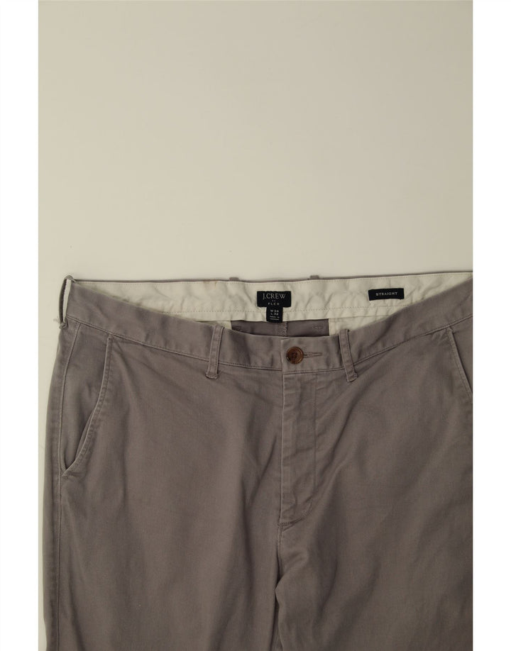 J. CREW Mens Flex Straight Chino Trousers W34 L32 Grey Cotton Vintage J. Crew and Second-Hand J. Crew from Messina Hembry 
