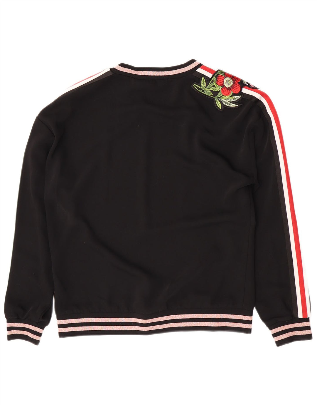 Suéter gráfico feminino Ted Baker UK 14 médio preto floral