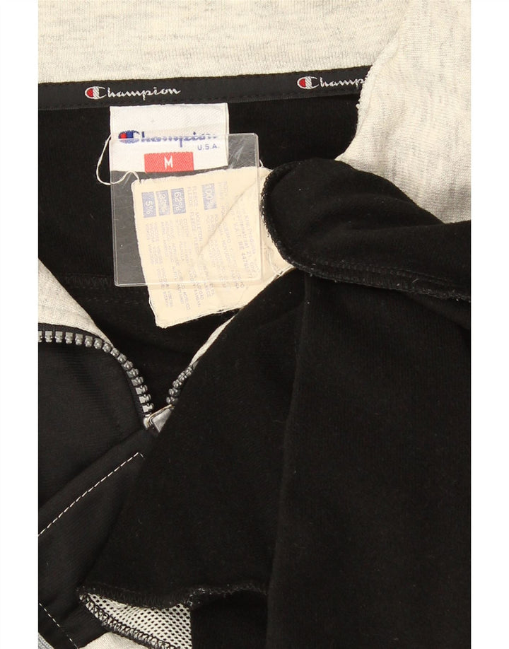 Jaqueta masculina de agasalho gráfico Champion médio preto colorblock