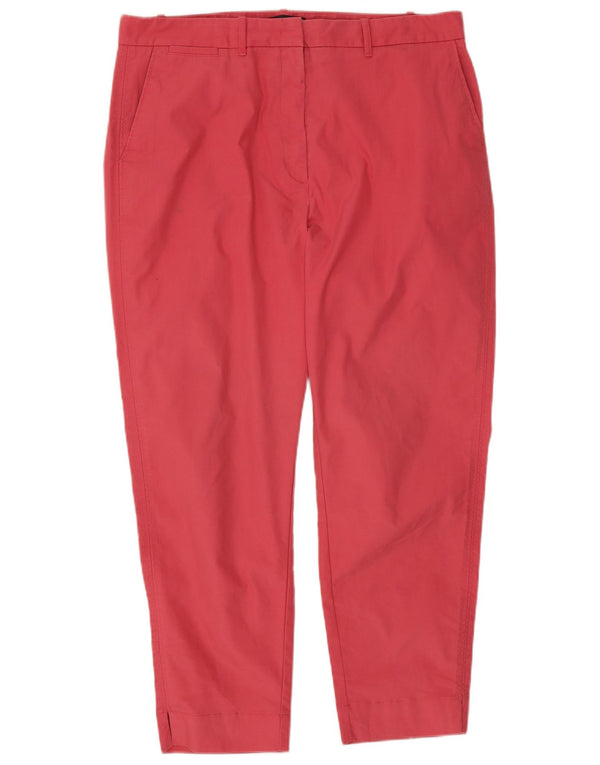 Calça chino feminina de cintura alta Marks & Spencer UK 18 XL W36 L26 rosa