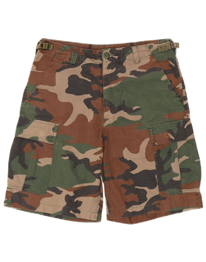 Shorts cargo masculino VINTAGE XS W30 algodão camuflado multicolorido