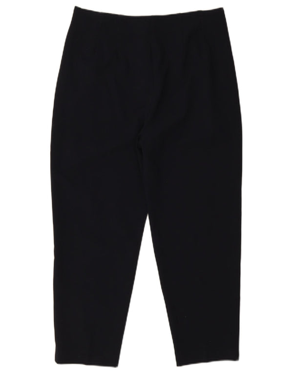 Calças cortadas femininas Marks & Spencer UK 12 médio W28 L23 azul marinho