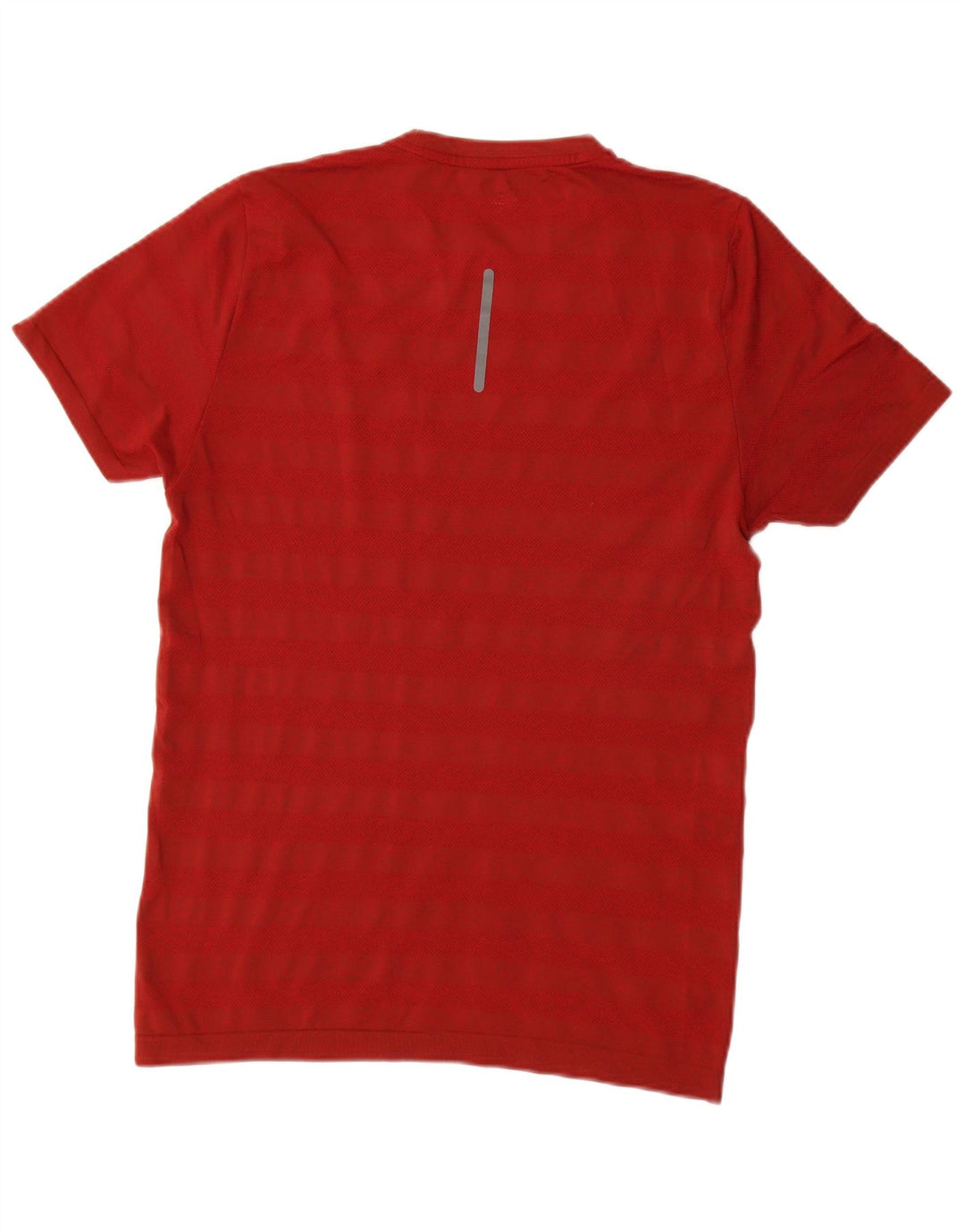 Camiseta masculina ASICS Top médio listrado vermelho