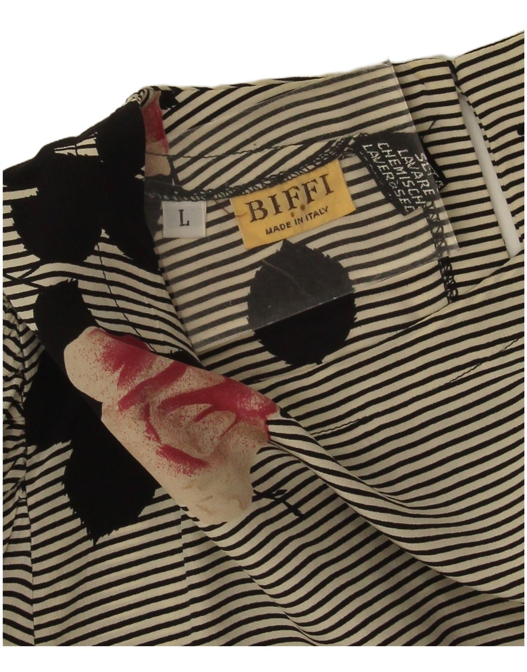 Blusa feminina de manga comprida Biffi Reino Unido 16 grande seda floral cinza