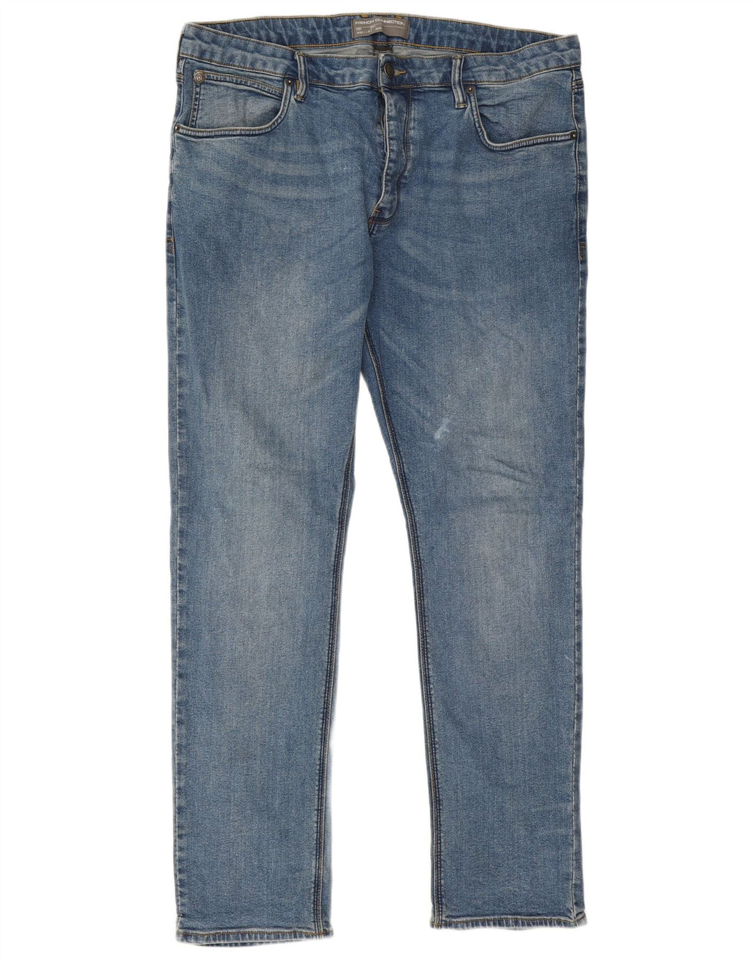 French Connection Masculino Slim Jeans W38 L34 Azul Algodão