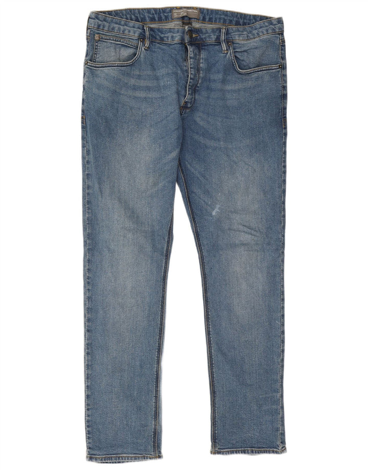 French Connection Masculino Slim Jeans W38 L34 Azul Algodão