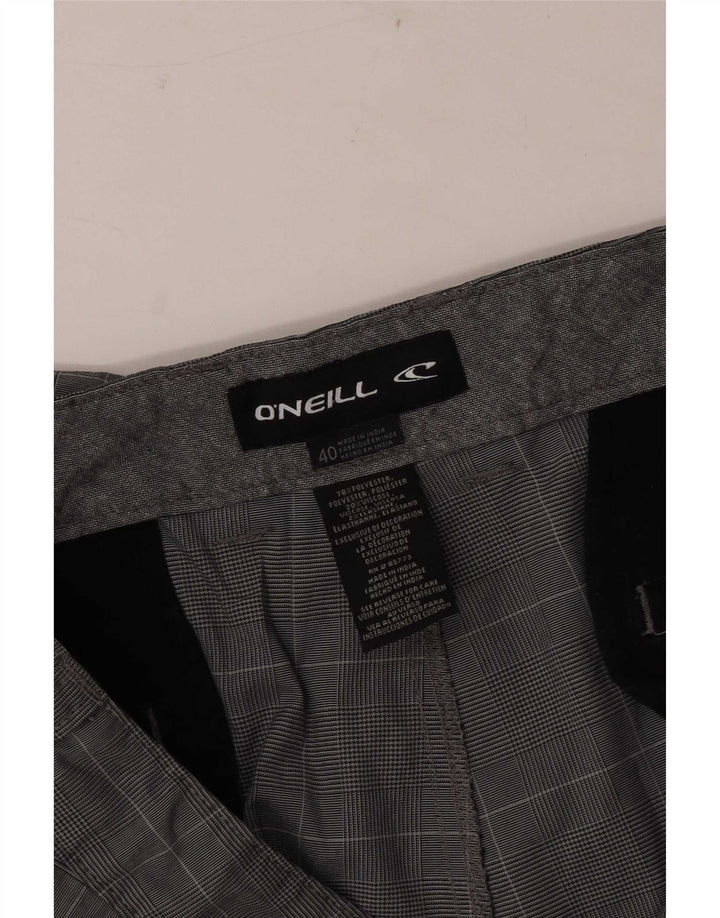 Shorts Chino Masculino O'Neill W40 XL Poliéster Xadrez Cinza
