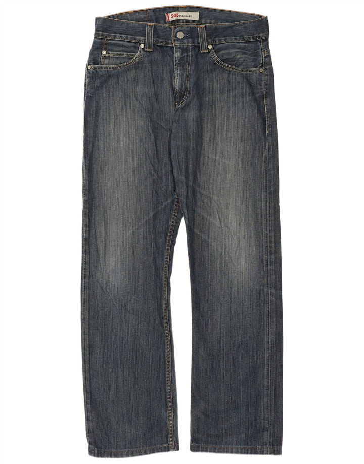 Calça jeans masculina Levi's 506 Standard Fit Straight W33 L31 Azul