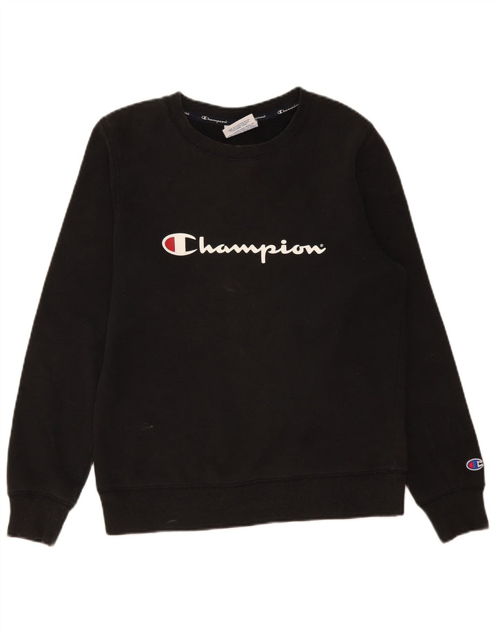 Champion moletom gráfico masculino jumper pequeno algodão preto
