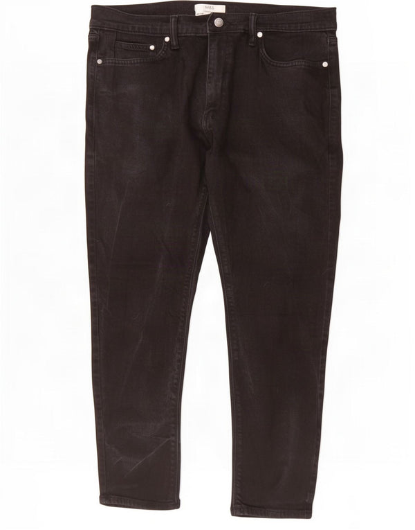 Jeans skinny masculino Marks & Spencer W36 L29 algodão preto
