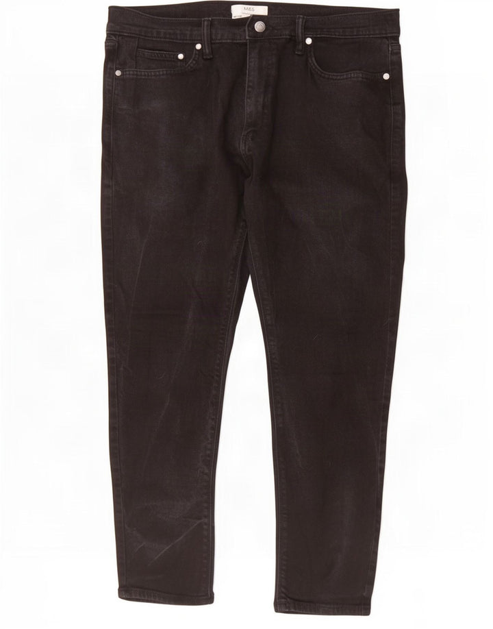 Jeans skinny masculino Marks & Spencer W36 L29 algodão preto
