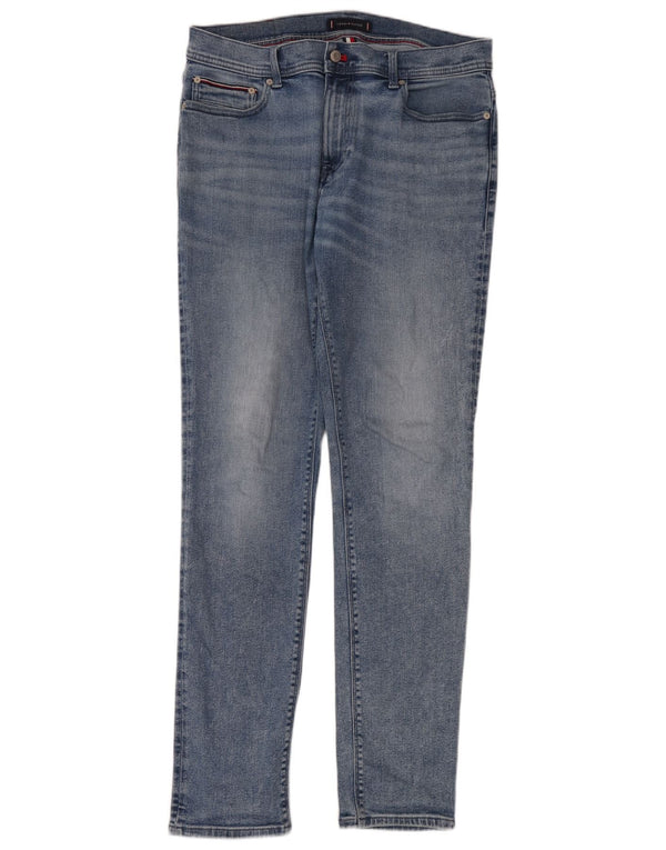 Tommy Hilfiger Masculino Thavar Slim Jeans W34 L34 Azul Algodão