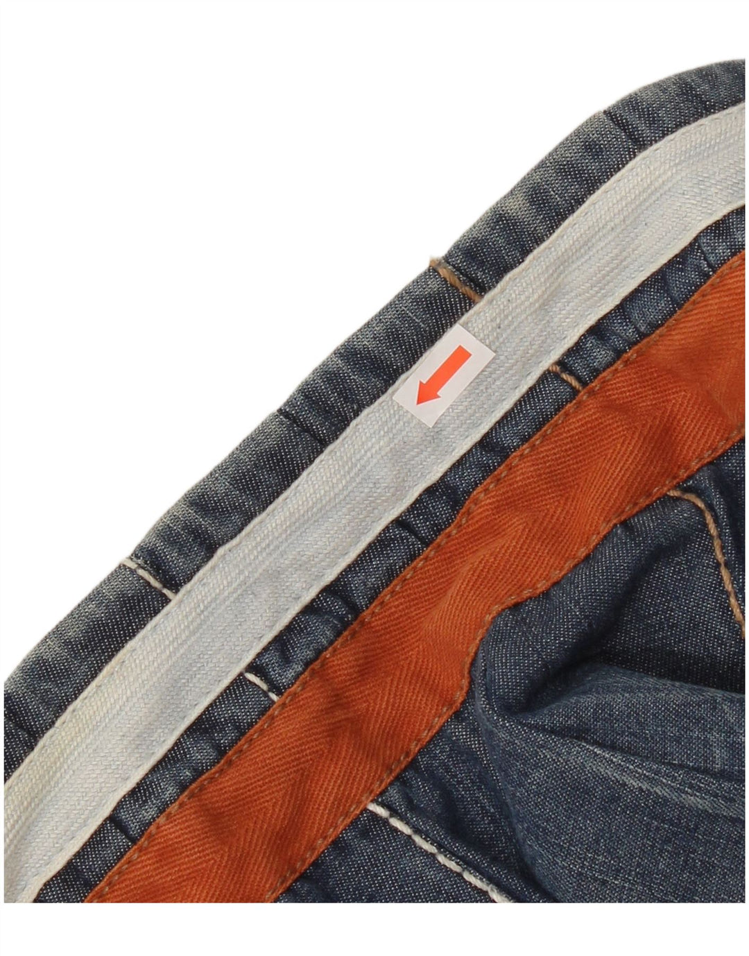 Saia jeans feminina Intrend assimétrica IT 38 XS W28 algodão azul