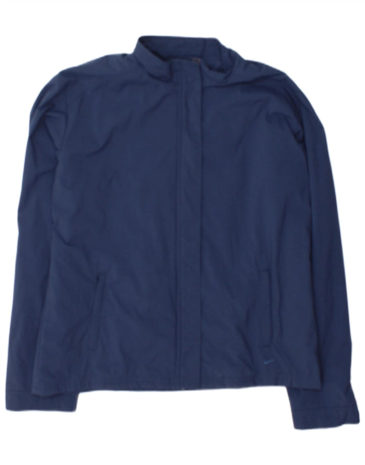 Nike Womens Tracksuit Top Jacket UK 14/16 Grande Azul Marinho Nylon