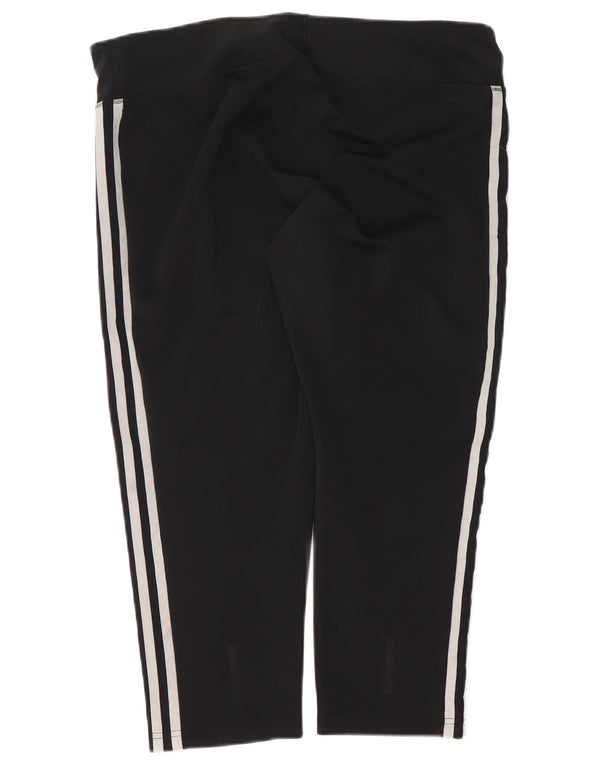 Adidas Womens Climalite Capri Leggings UK 20/22 XL Preto Colorblock