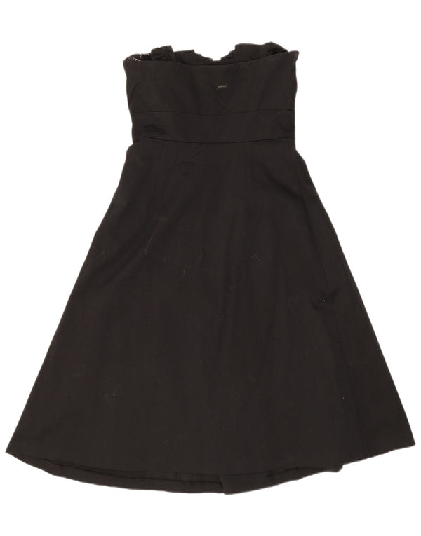Vestido feminino sem alças Coast UK 12 algodão preto médio