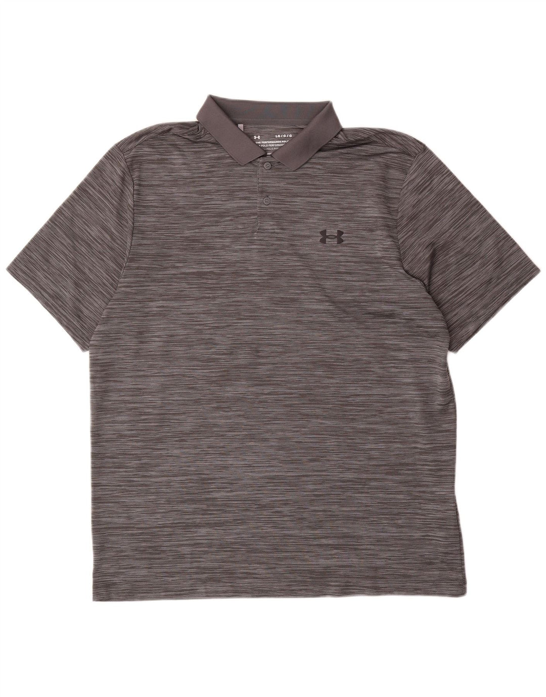Camisa polo masculina Under Armour grande poliéster listrado cinza