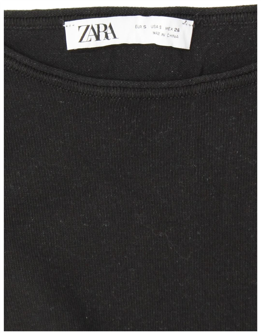 Vestido jumper feminino de manga comprida ZARA Reino Unido 10 pequeno preto