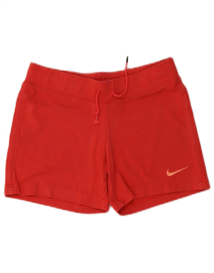 Shorts esportivos femininos Nike UK 10 pequenos vermelhos