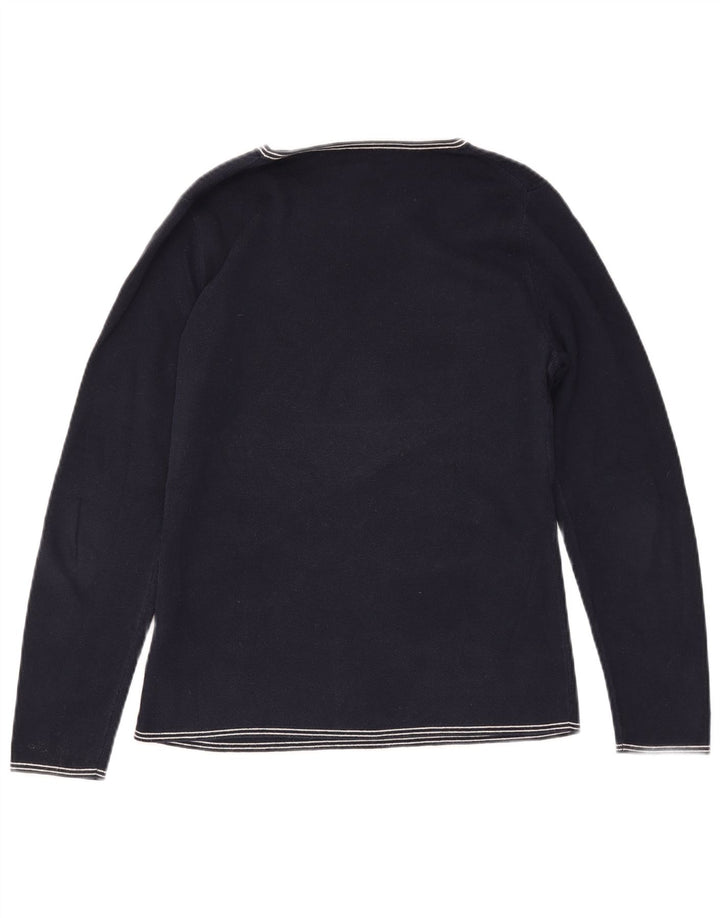 Suéter feminino TOMMY HILFIGER com gola canoa Reino Unido 14 grande azul marinho