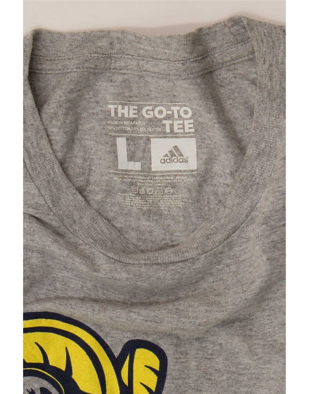 Camiseta Adidas Masculina Graphic Top Grande Algodão Cinza