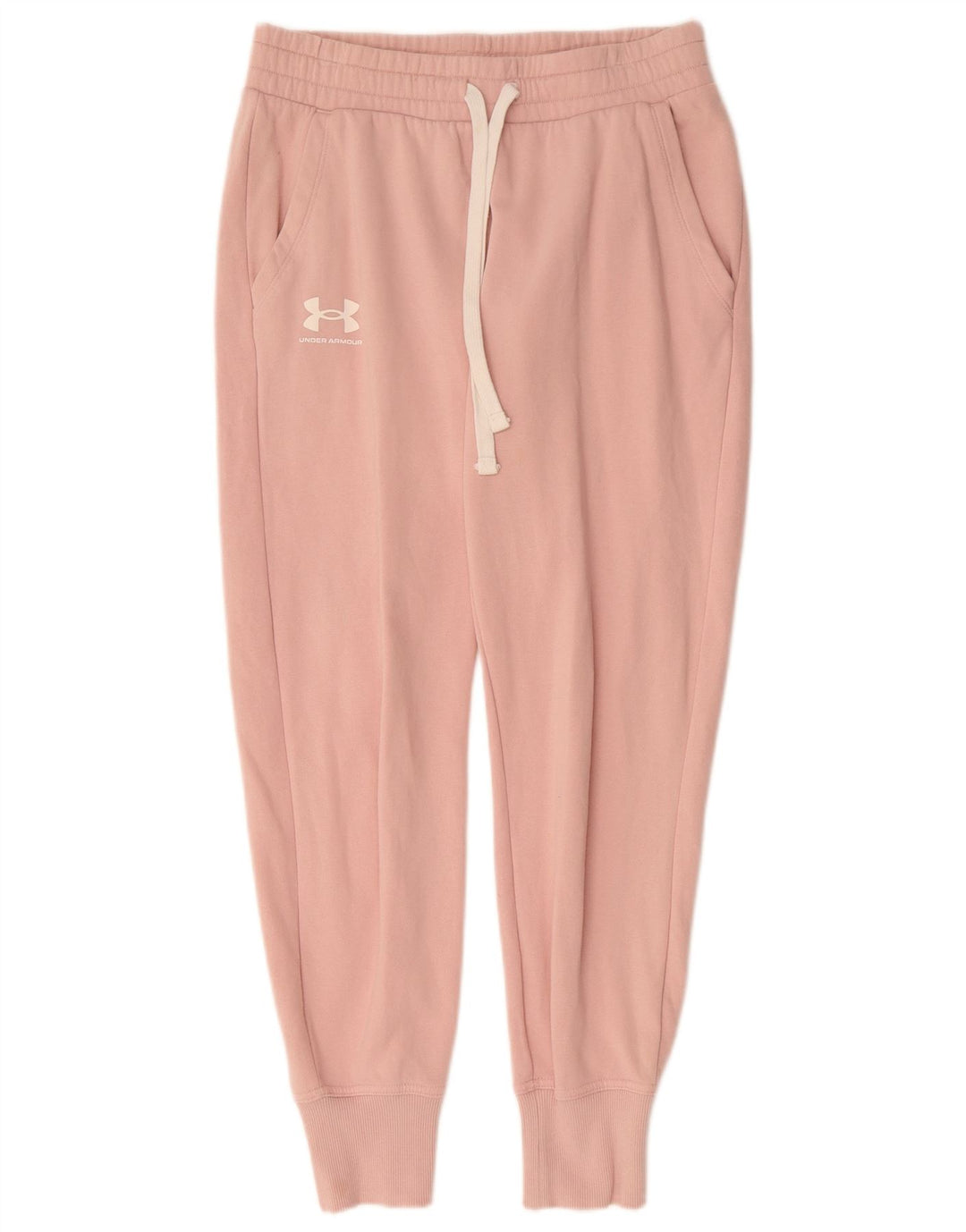 UNDER ARMOUR Calça de treino feminina Joggers UK 8 pequeno algodão rosa