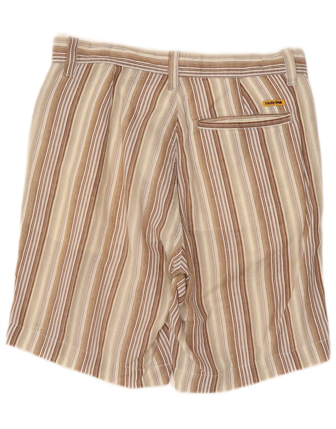 Shorts chino feminino Meltin' Pot W29 algodão listrado médio multicolorido