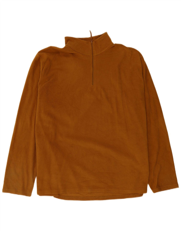 MOUNTAIN WAREHOUSE Suéter masculino de lã com zíper e gola 3XL poliéster marrom