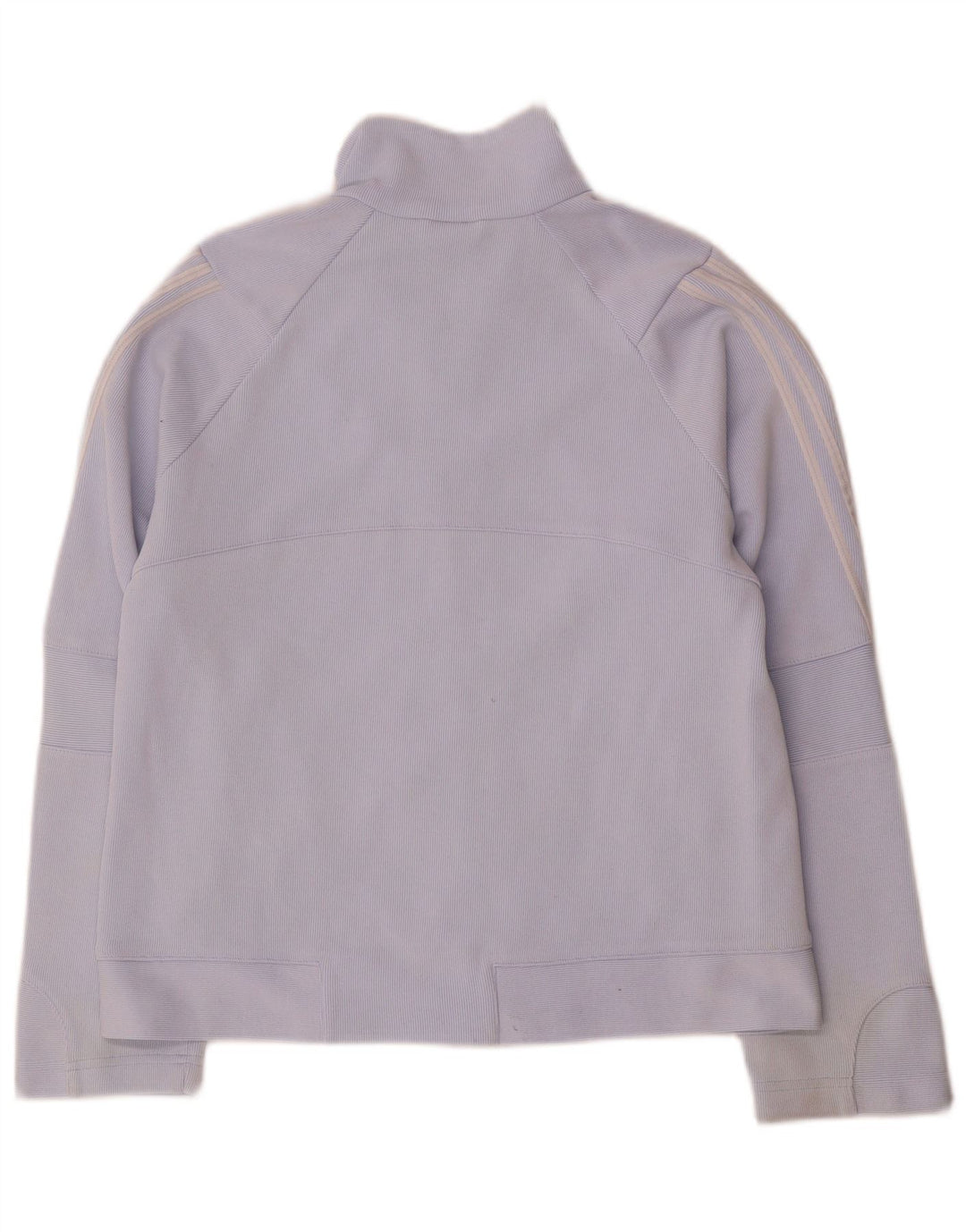 Adidas Womens Tracksuit Top Jacket UK 12 Médio Azul Algodão