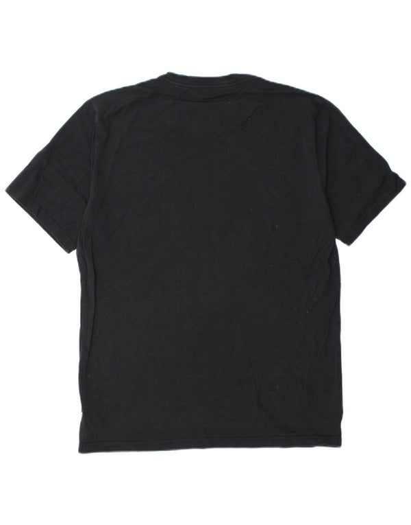 Converse Mens Graphic T-Shirt Top Médio Algodão Preto
