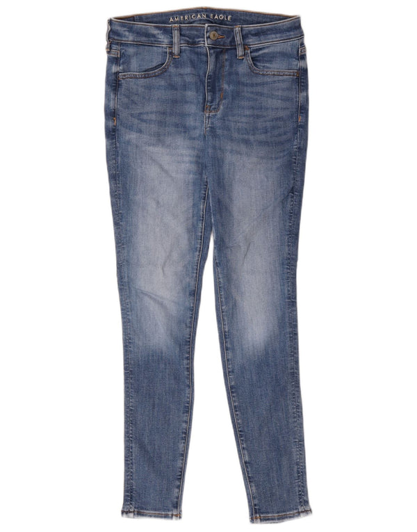 Jeans skinny feminino American Eagle US 6 médio W30 L28 algodão azul