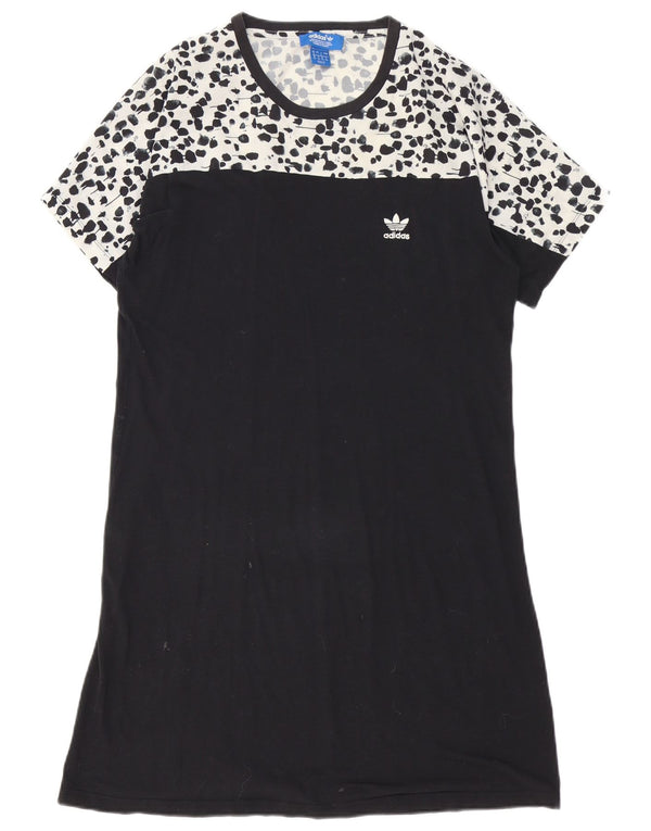 Camiseta feminina Adidas UK 8 pequena estampa animal preta