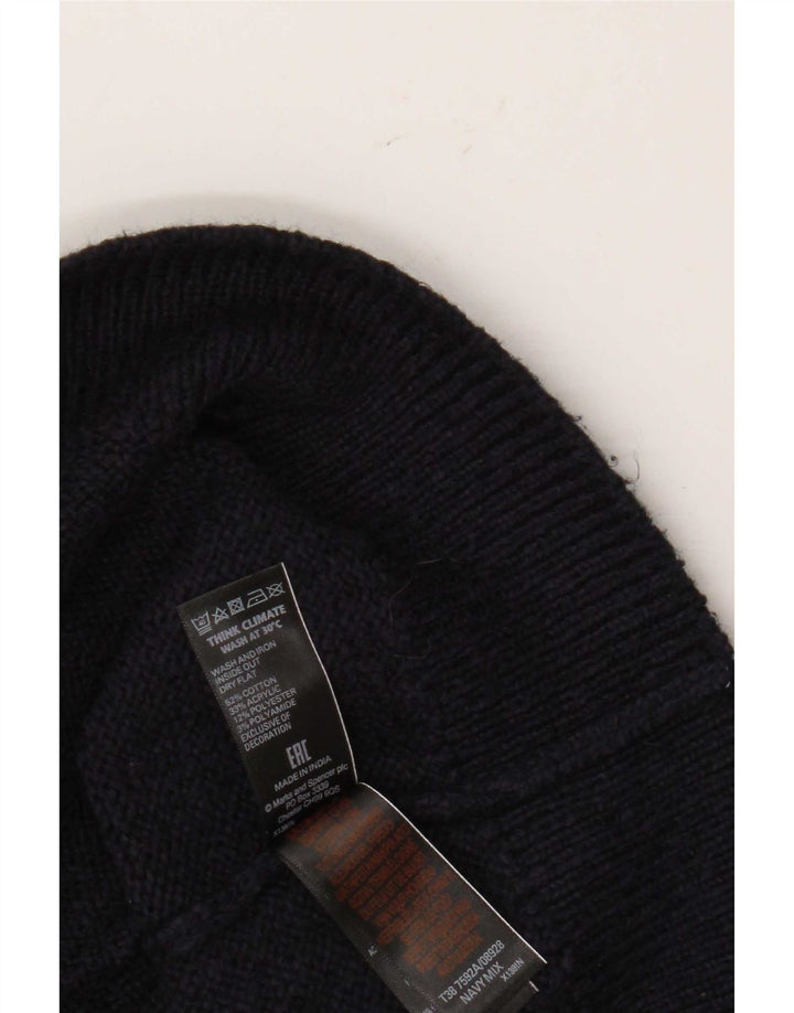 Suéter feminino Marks & Spencer com gola tartaruga Reino Unido 12 médio azul marinho