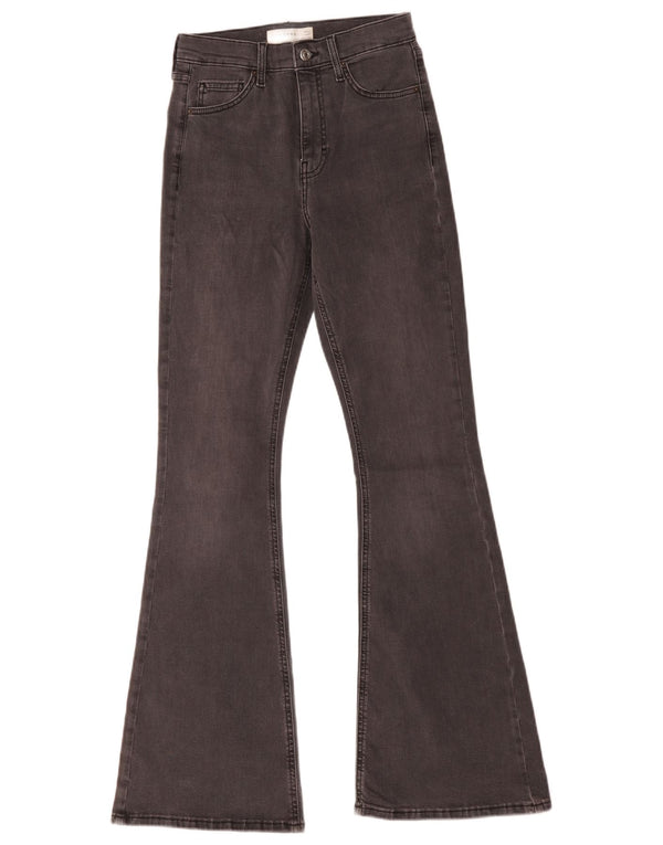 Topshop feminino Jamie Flared Jeans W28 L32 algodão cinza