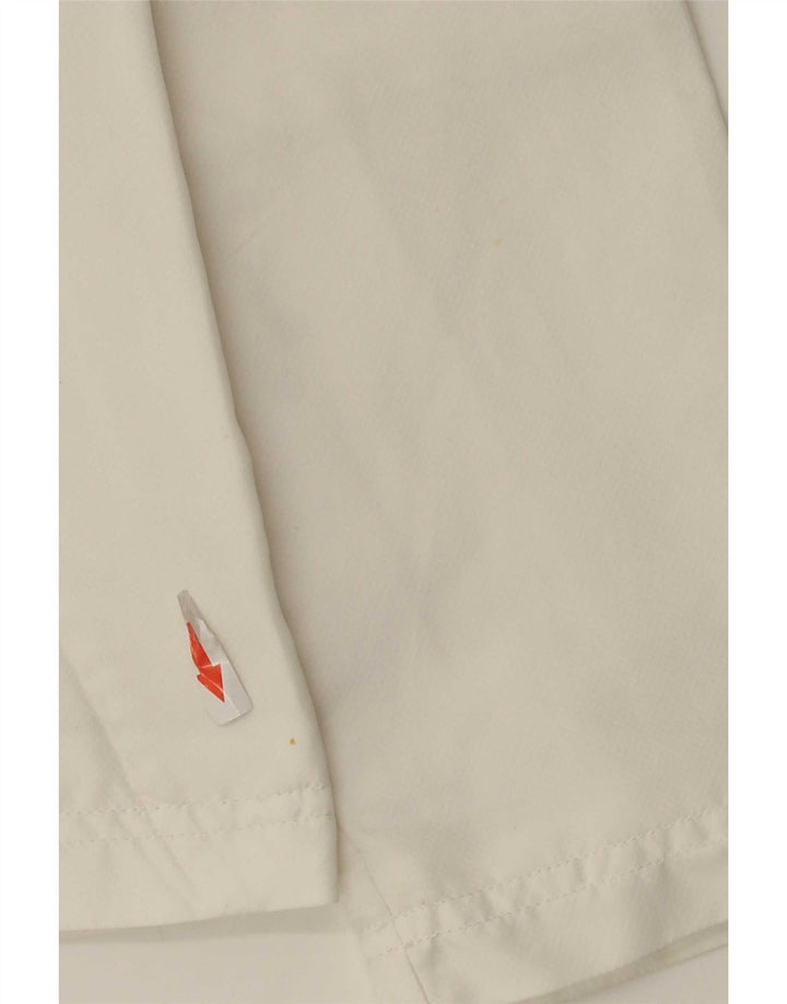 Adidas Womens Tracksuit Top Jacket UK 14 Médio Branco Poliéster