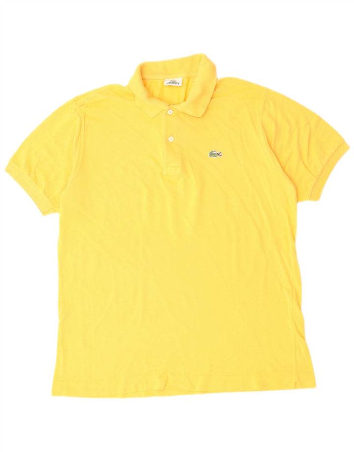 Camisa polo masculina LACOSTE tamanho 5 grande algodão amarelo