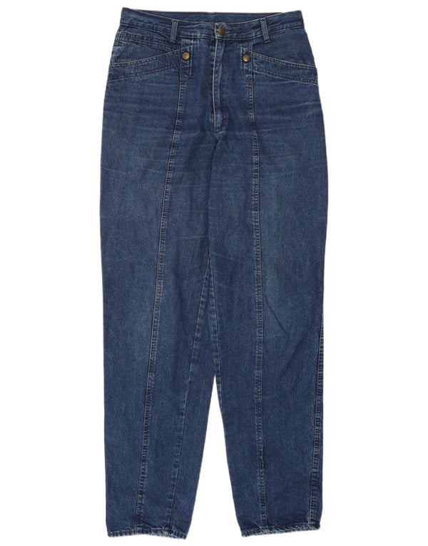 POP 84 Calça jeans feminina cintura alta cônica IT 48 XL W34 L32 algodão azul