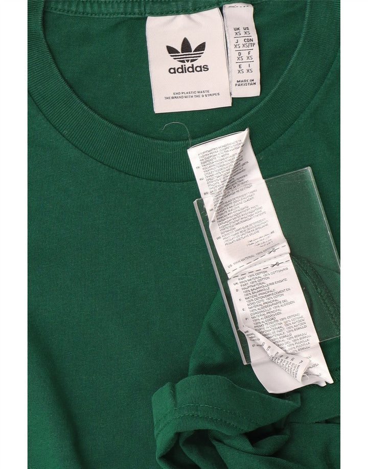 ADIDAS Mens T-Shirt Top XS Green Cotton Vintage Adidas and Second-Hand Adidas from Messina Hembry 
