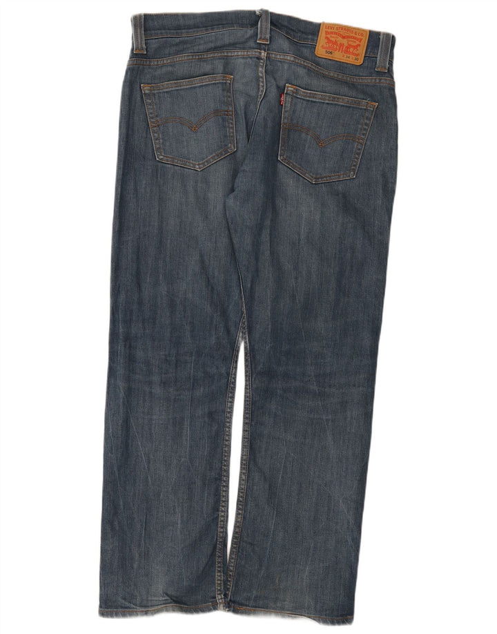 Levi's Masculino 506 Straight Jeans W34 L30 Azul Algodão