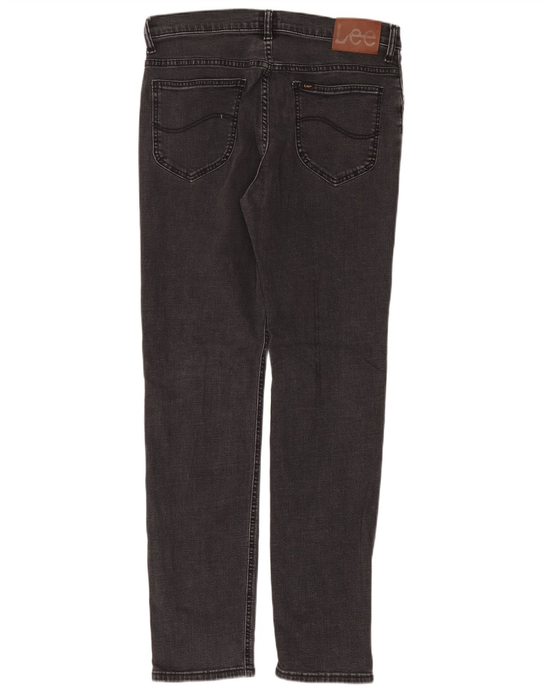 LEE Mens Rider Straight Jeans W32 L32 Cinza Algodão