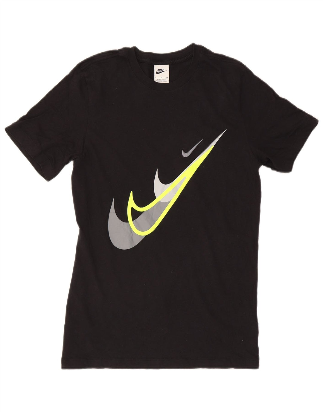 Camiseta Nike masculina gráfica top pequeno algodão preto