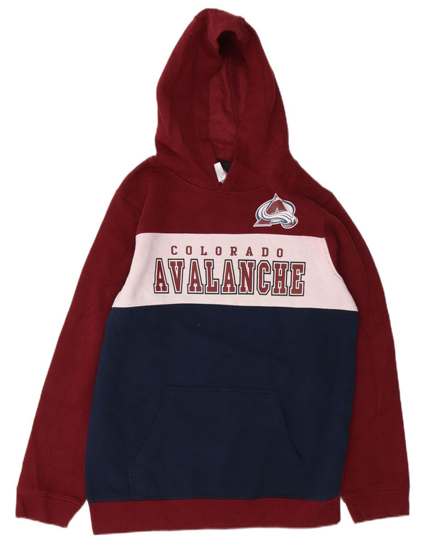 NHL feminino Colorado Avalanche moletom com capuz EUA 16/18 XL Borgonha