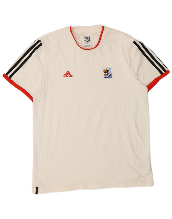 Camiseta masculina Adidas de manga curta Top grande algodão branco