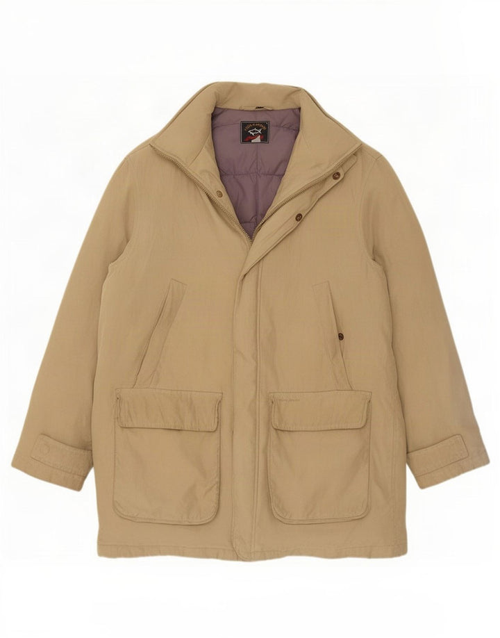 Jaqueta acolchoada masculina Paul & Shark UK 40 grande bege