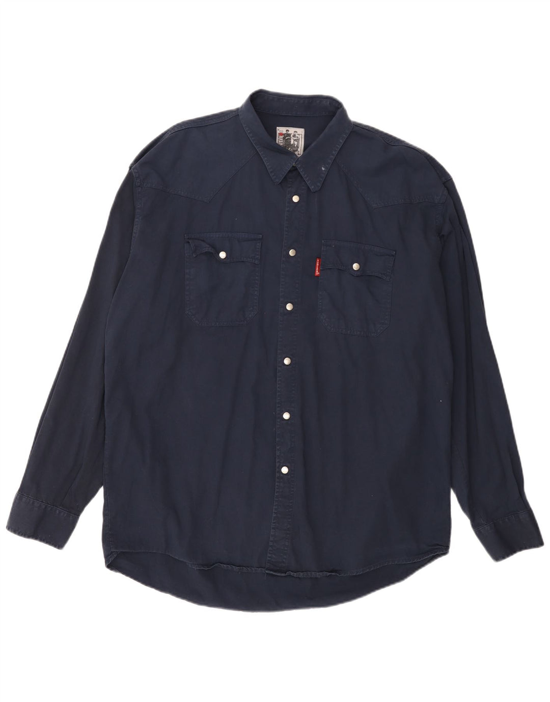 Camisa masculina Kantaros 2XL algodão azul marinho