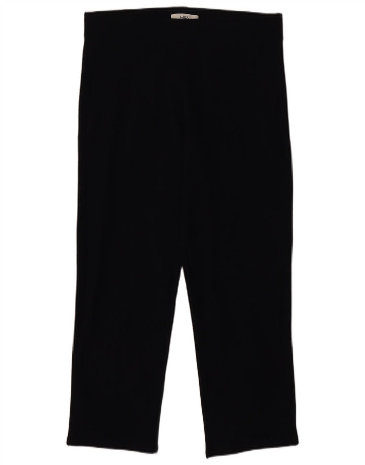 Leggings femininas Marks & Spencer Reino Unido 14 grande algodão azul marinho