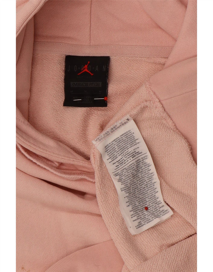 Jordan Mens Oversized Hoodie Jumper Médio Algodão Rosa