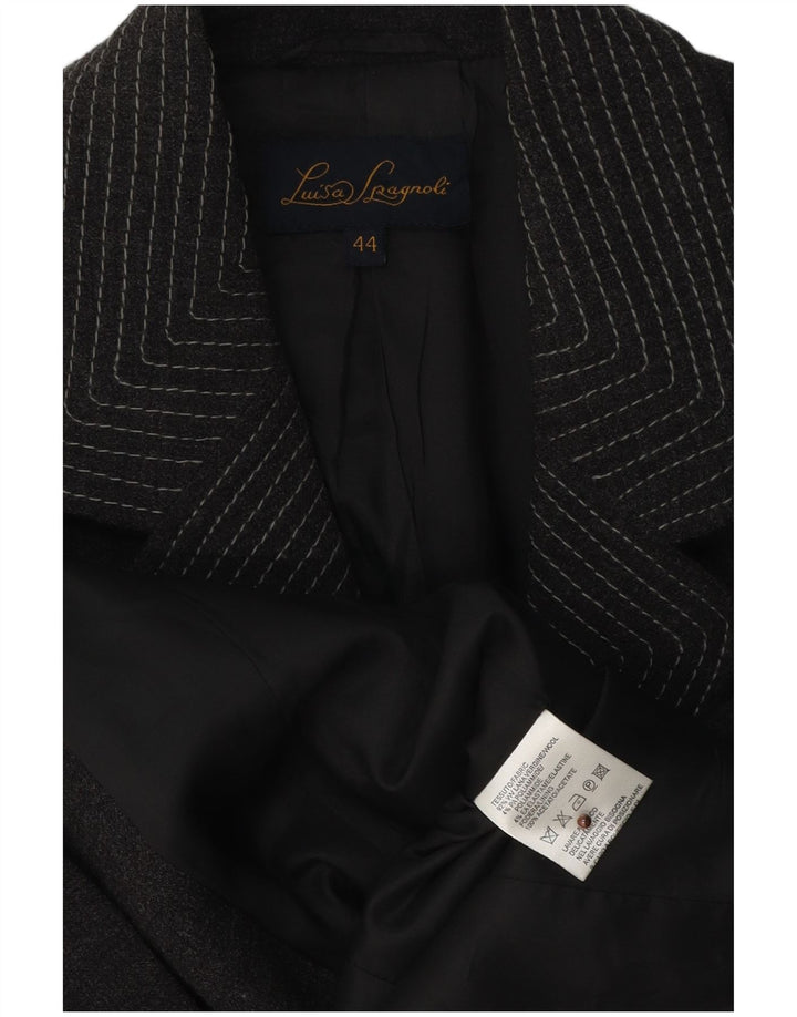 Luisa Spagnoli Blazer feminino IT 44 lã cinza médio