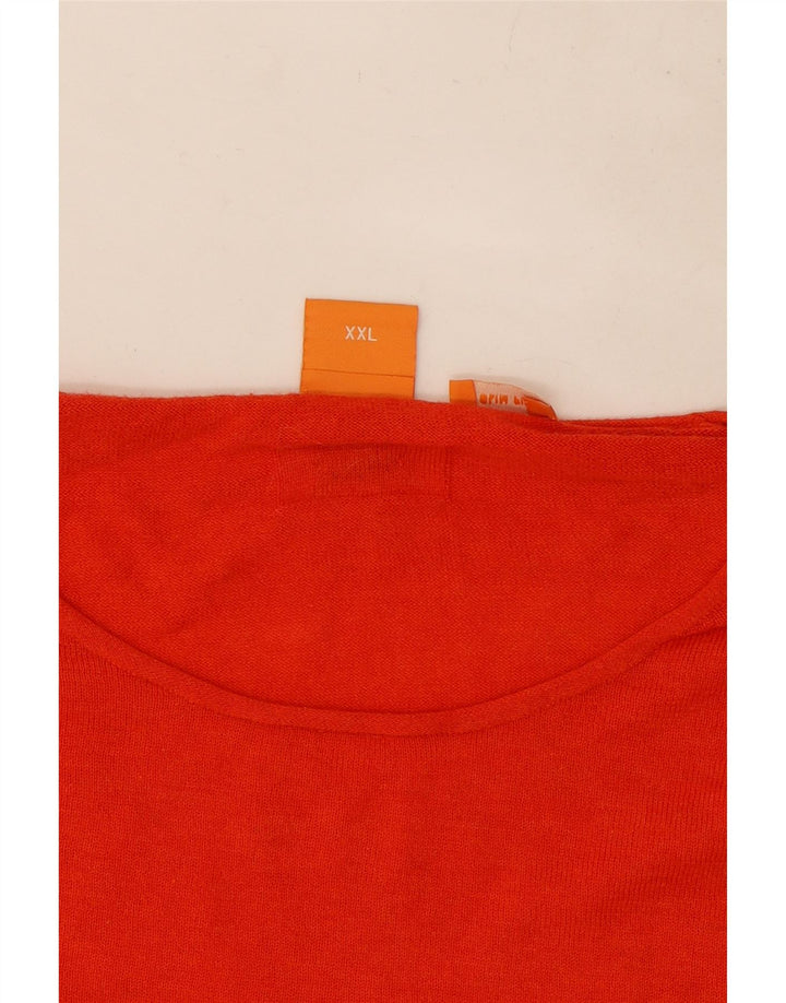 Suéter masculino Hugo Boss com gola redonda 2XL vermelho